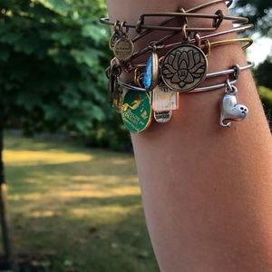 lot of alex and ani bracelets